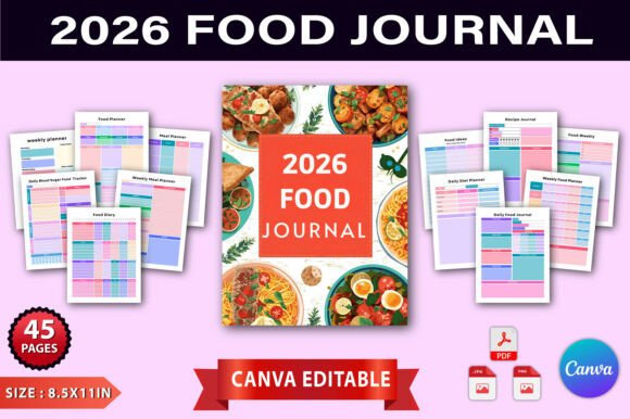 2026 Food Journal – Your Complete Meal Health Planner