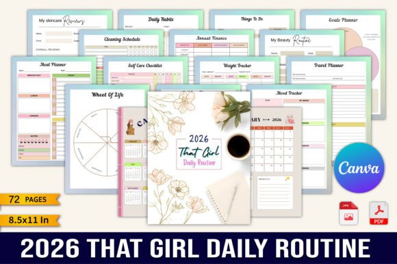 2026 That Girl Daily Routine Planner