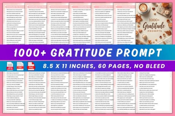 Discover the Power of Gratitude with 🌸 1000 Gratitude Prompt
