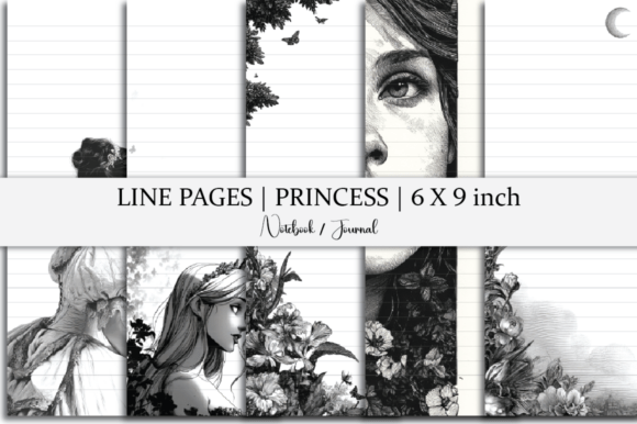 Lined Paper Notebook Princess