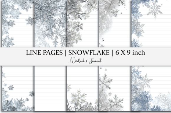 Lined Paper Notebook Snowflake