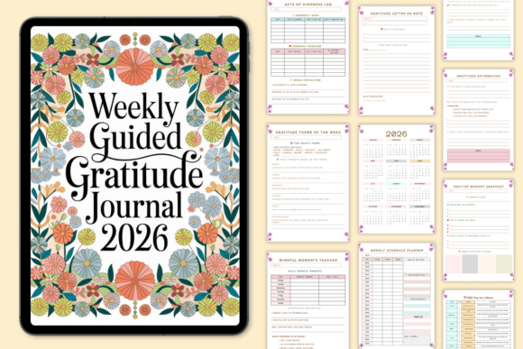Weekly Guided Gratitude Journal 2026
